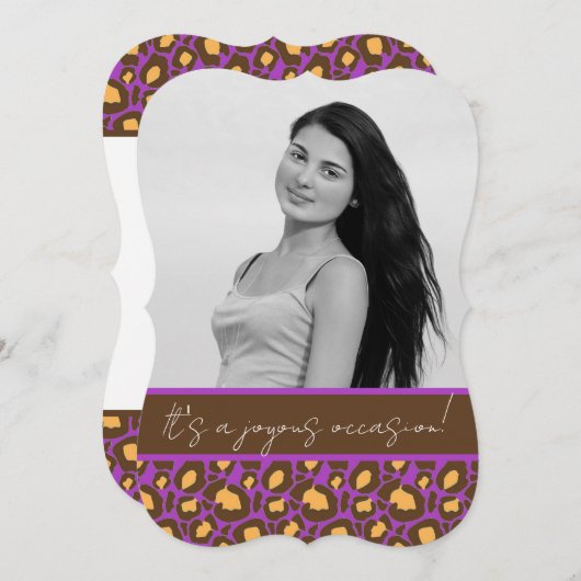 Quinceanera-Party Einladung (Lila) (Vorne/Hinten)