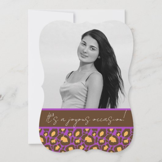 Quinceanera-Party Einladung (Lila) (Vorderseite)