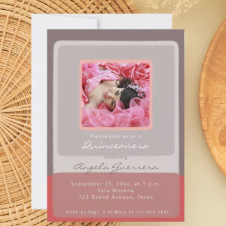 Quinceañera-Party Einladung mit Foto