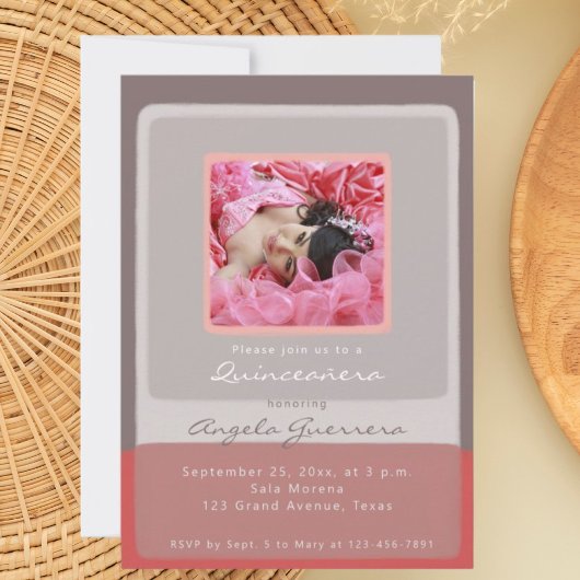 Quinceañera-Party Einladung mit Foto