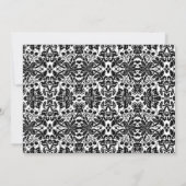 Quinceanera Party mit Foto - Rosa Schwarz Einladung (Rückseite)