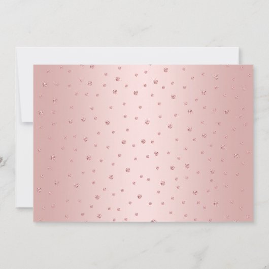 Quinceanera Party mit Foto - Rose Gold Navy Einladung (Rückseite)