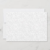 Quinceanera Party mit Foto - Weißes Silber Einladung (Rückseite)