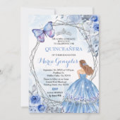 Quinceanera Pastel Blume 16. Geburtstag Einladung (Vorderseite)