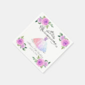 Quinceanera Pastel Colors Gourmets Serviette (Ecke)