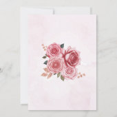 Quinceanera Pink Dress Floral Butterfly Einladung (Rückseite)