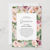 Quinceañera Pink mädchenhaftes Foto Geburtstag Einladung (Rückseite)