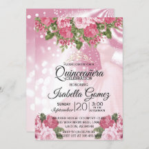 Quinceañera Pink Mauve Gown und Blume