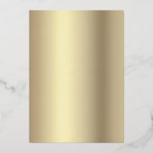 Quinceañera Princess Kronskript Black Real Gold Folieneinladung (Rückseite)