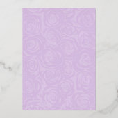 Quinceañera Princess Lilac Lila Floral Folieneinladung (Rückseite)
