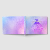 Quinceanera Prinzessin Glitzer Gown, Lila Violette Gästebuch (Voll)