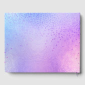 Quinceanera Prinzessin Glitzer Gown, Lila Violette Gästebuch (Rückseite)