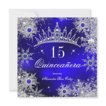 Quinceanera Prinzessin Royal Blau Schneeflocke Tia