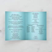 Quinceanera-Programm Türkis Aquablau Kobaltblau Programm (Innenseite)