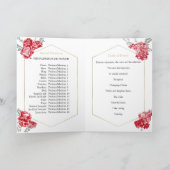 Quinceanera Programme Red Dress Floral Gold Fossil (Innenseite)
