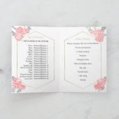 Quinceanera Programme Rosa Kleid Blumengestein Gol (Innenseite)