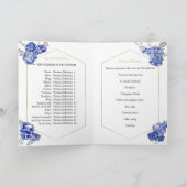 Quinceanera Programme Royal Blue Dress Floral Gold (Innenseite)