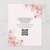 Quinceañera QR Code Rosa Rose Blüte Flyer (Hinten)