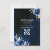 Quinceanera QR Code Royal Blue Butterfly Princess Einladung (Rückseite)