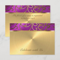 Quinceanera Raspberry Pink Gold Filigree Wirbel