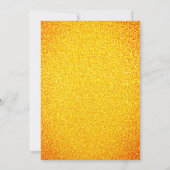 Quinceanera Red Floral Gold Glitzer Schwarzer Text Einladung (Rückseite)