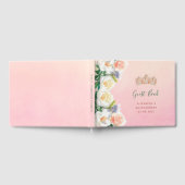 Quinceanera rosa Blume tiara glamourösen Namen Gästebuch (Voll)