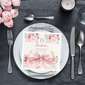 Quinceanera Rosa Bugcreme Blüten Rose Serviette