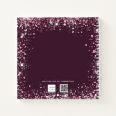 Quinceanera rosa bugundy Blumenkleid Gästebuch Notizblock (Rückseite)