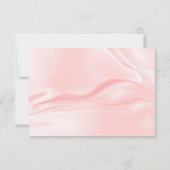 Quinceanera Rosa Glitzer Kleid Tiara Blumenstrauß Einladung (Rückseite)