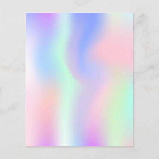 Quinceanera rosa holografische Kleidung Einladung Flyer (Hinten)