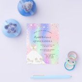 Quinceanera rosa holografische Kleidung Einladung Flyer (Einzeln)