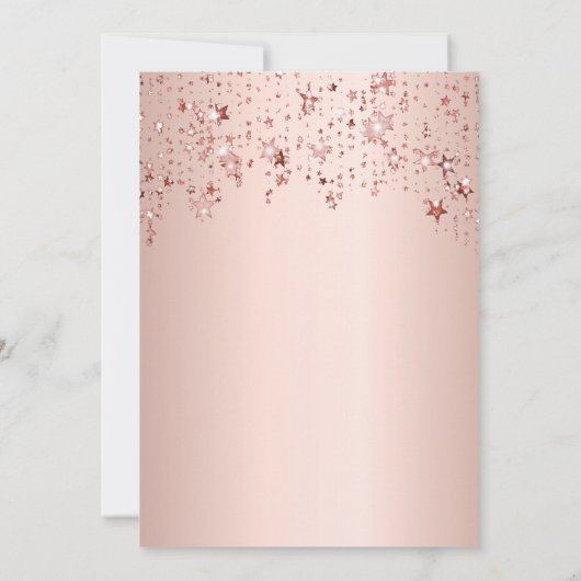 Quinceanera-Rose Einladung (Rückseite)