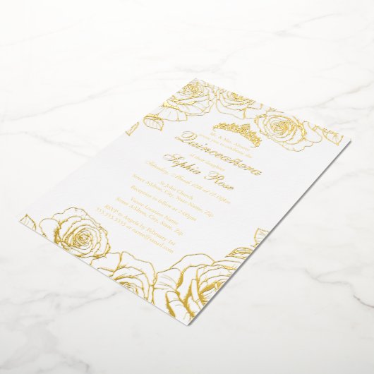 Quinceanera, Rose Folieneinladung (Gedreht)