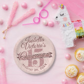 Quinceanera Rose Gold Glitzer Sparkone Pappteller (Party)