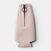 Quinceanera Rose Gold Glitzer Tropfen Monogramm Flaschenkühler (Rückseite)