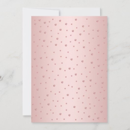 Quinceanera - Rose Gold Navy Einladung (Rückseite)