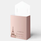 Quinceanera Rose gold Paris vielen Dank Geschenkschachtel (Geöffnet)