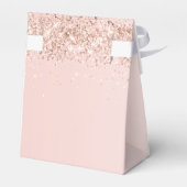 Quinceanera Rose gold Paris vielen Dank Geschenkschachtel (Rückseite)