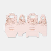 Quinceanera Rose Gold Rosa Danke Geschenkschachtel (Ungefaltet)