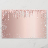 Quinceanera Rose Gold silber Save the Date Karte (Rückseite)