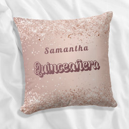 Quinceanera Rose Goldname Kissen