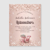 Quinceanera-Rose Magneteinladung (Vorderseite)