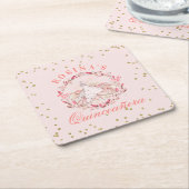 Quinceañera Rose Rosa Feier Rechteckiger Pappuntersetzer (angewinkelt)