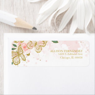 Quinceanera-Rosé-Schmetterling Blumen