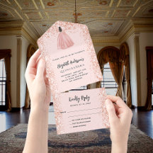 Quinceanera Rosen Gold Schimmer Kleid Party RSVP