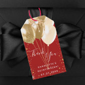 Quinceanera Rotgoldballons vielen Dank Geschenkanhänger