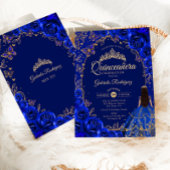 Quinceanera Royal Blue Einladung