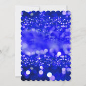 Quinceañera Royal Blue und Gold Vielen Dank Einladung (Rückseite)