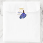 Quinceañera Royal Blue Vielen Dank, dass Sie hier  Runder Aufkleber (Tasche)