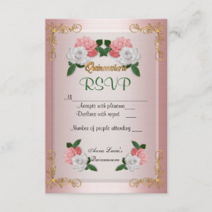 Quinceanera RSVP-Karte RSVP Karte